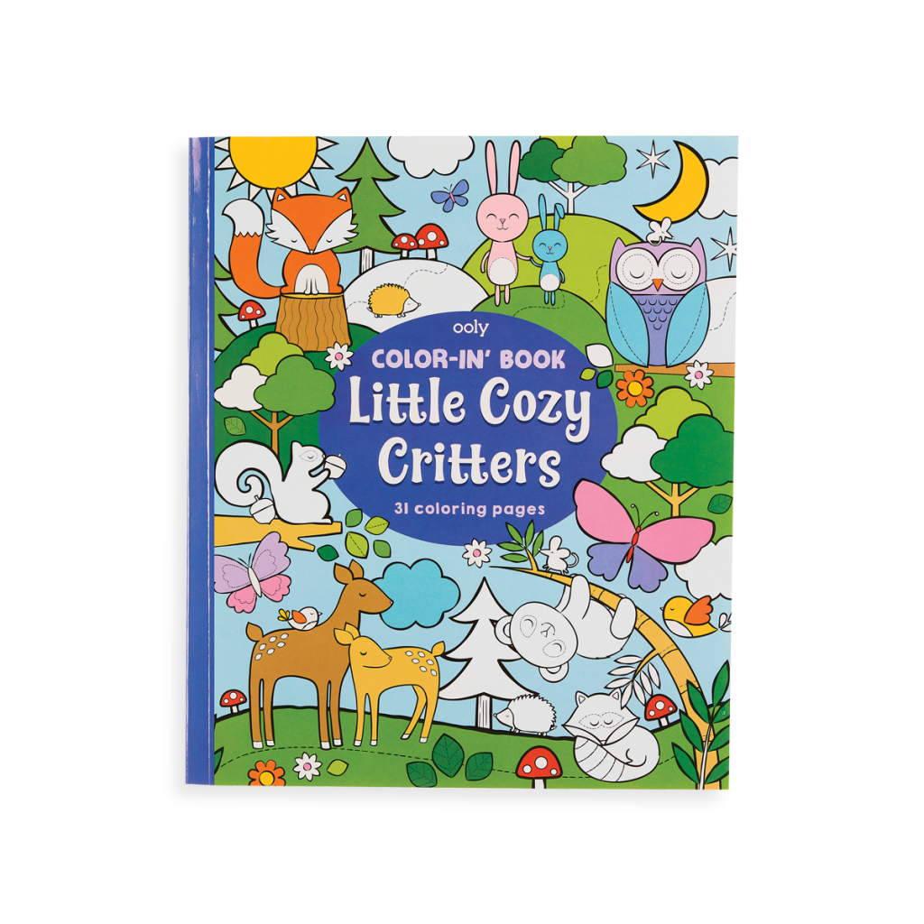 little cozy critter coloring book with animals on the cover