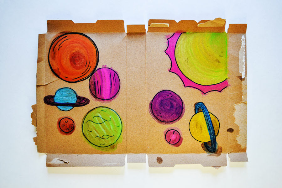 diy solar system with OOLY smooth stix crayons