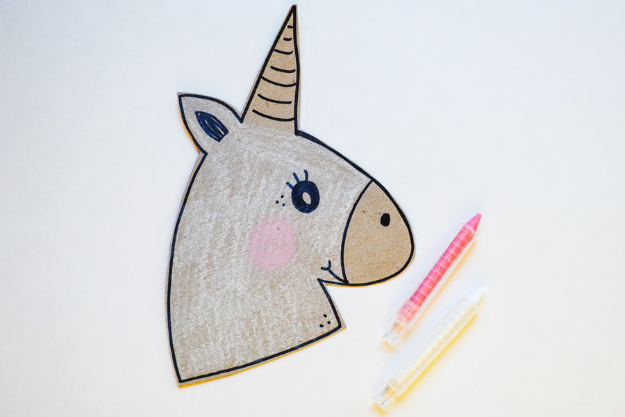 Step 2: DIY unicorn craft with Chalk-O-Rama Dustless Chalk Crayons