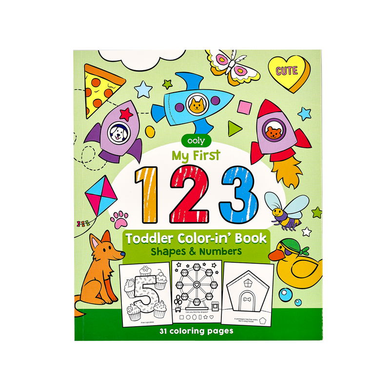 Download 123 Shapes Numbers Toddler Coloring Book Ooly