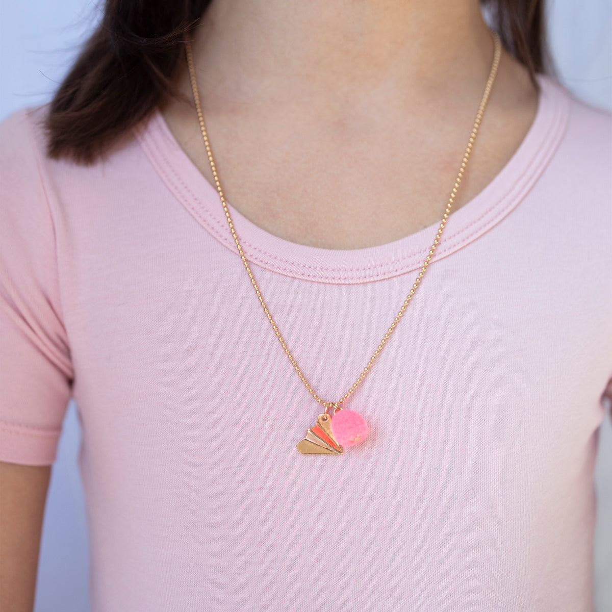 Emma Necklace - Gold Paper Airplane