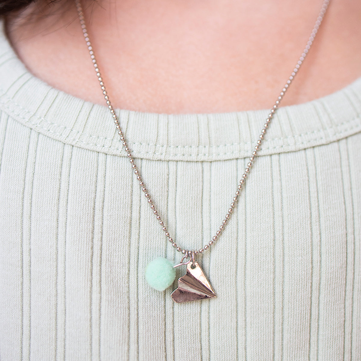 Emma Necklace - Silver Paper Airplane