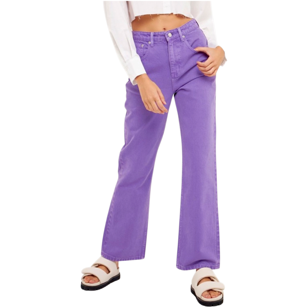 Purple High Waisted Della Jeans - James Ascher