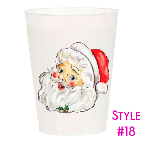 CHRISTMAS WINE PLASTIC CUPS SET OF 2 - MSC - MERRY/BRIGHT SET OF 2 –  Bethesda Fine Stationery