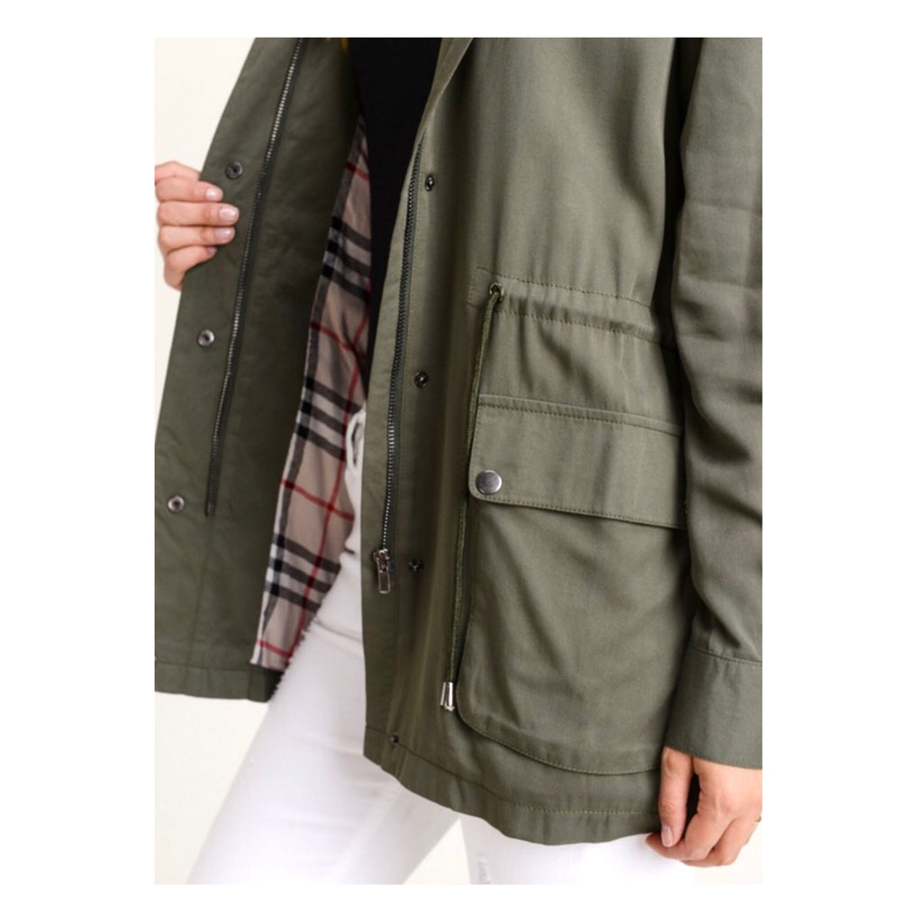 olive green burberry jacket