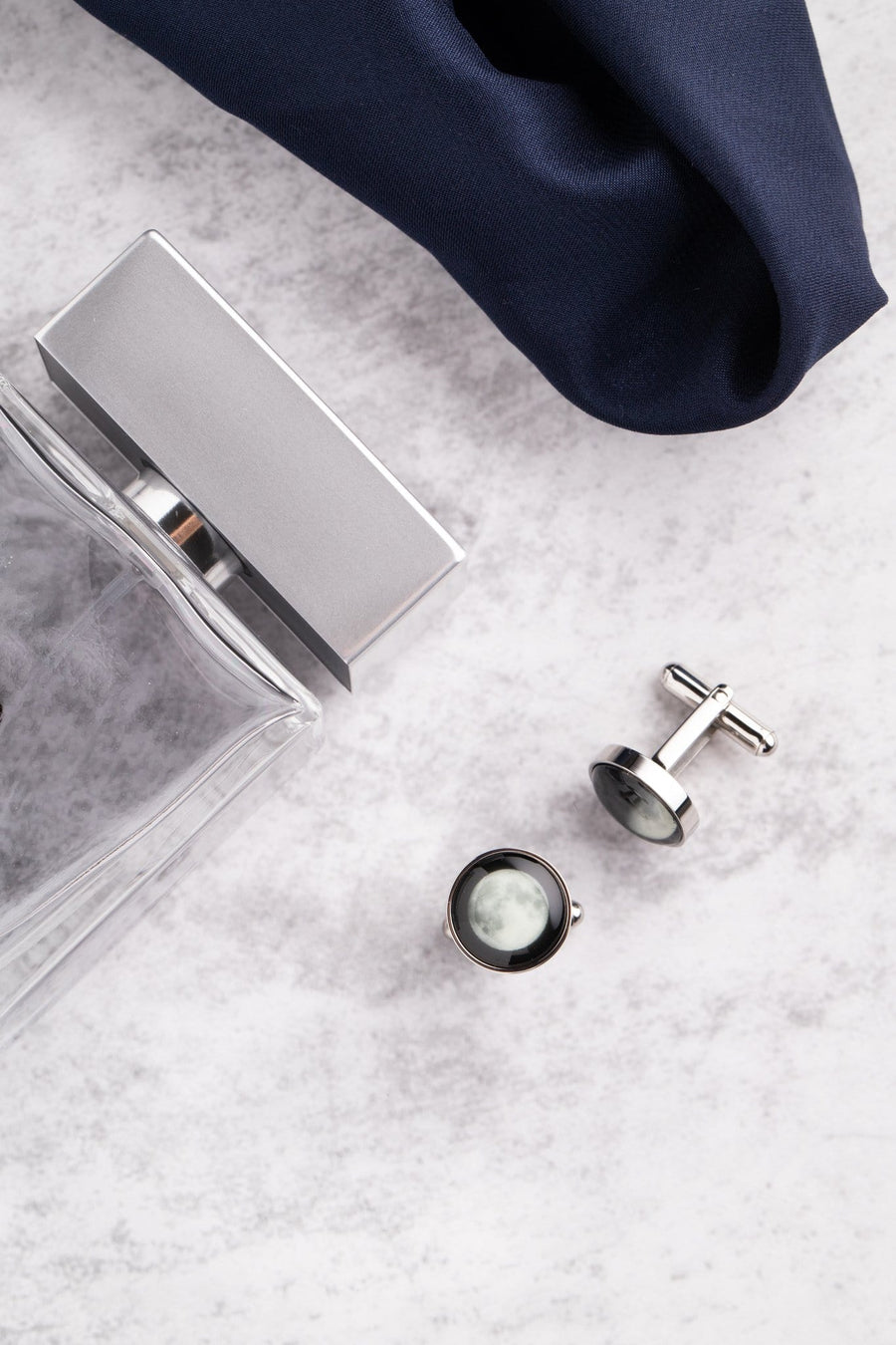 The Maginus Cufflinks in Silver Stainless Steel