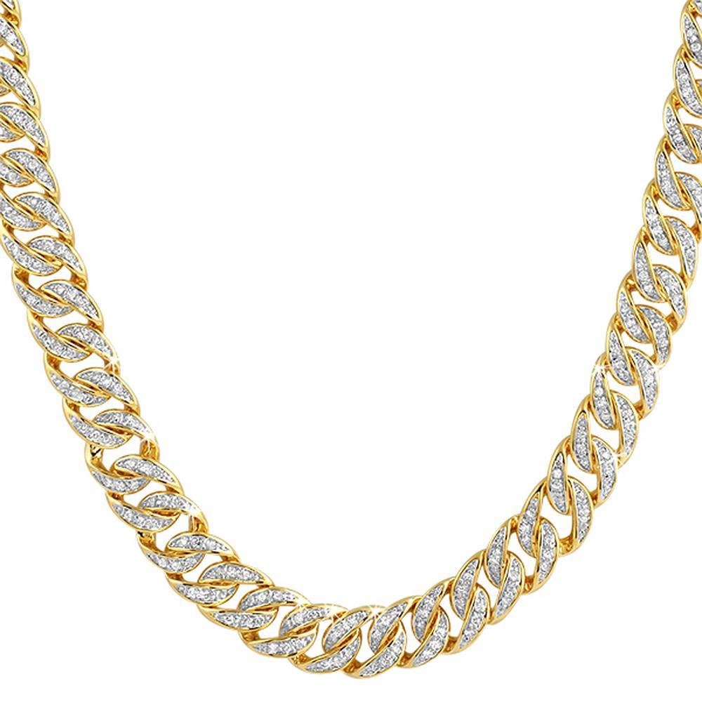 CZ Gold Cuban Bling Bling Chain 10MM - ugleam product image