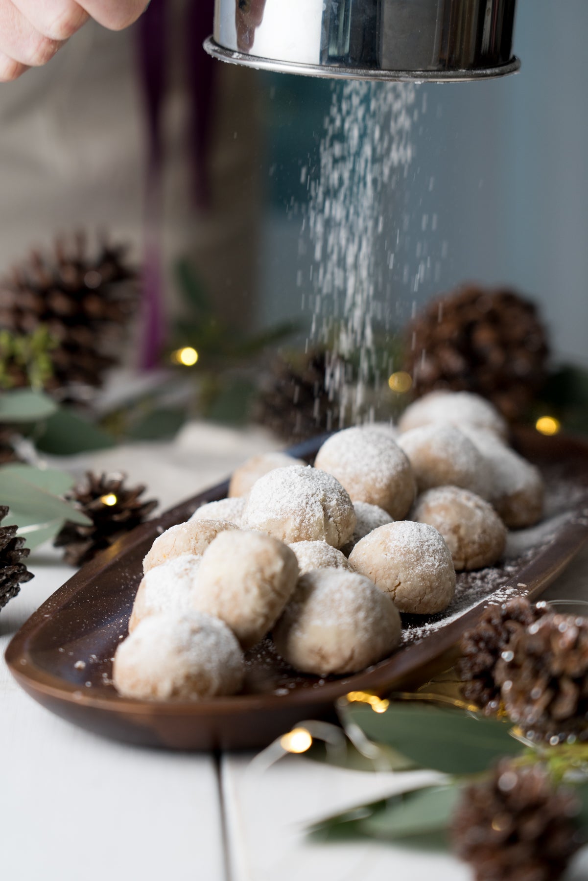 Spiced Almond Butter Snowball Cookies