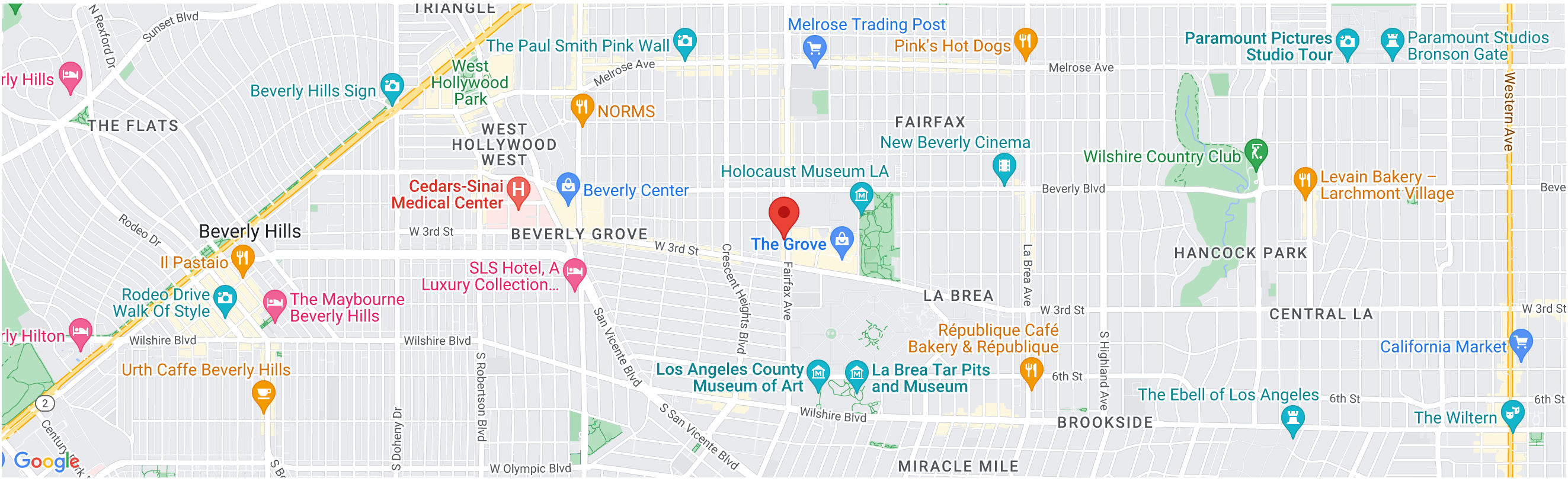 Map location: 145 S Fairfax Ave., #201, Los Angeles, CA 90036. Once you click this link, you will go to the google map, which will open in a new tab.