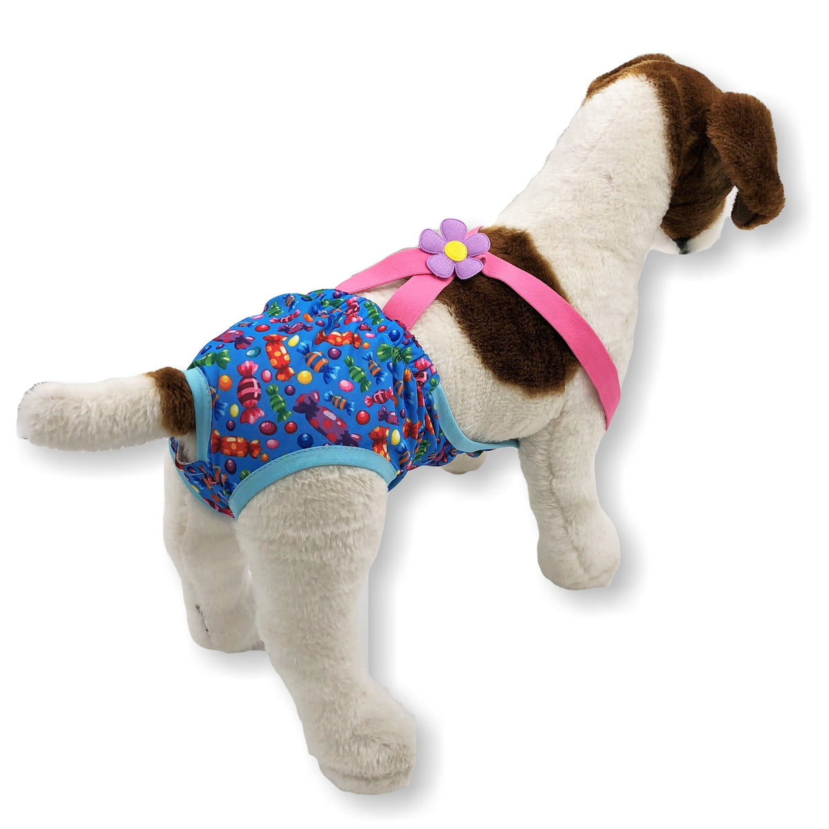 6pcs Female Dog Diapers Sanitary Pantie Washable Suspenders