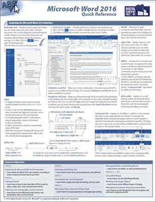 word 2016 quick guide