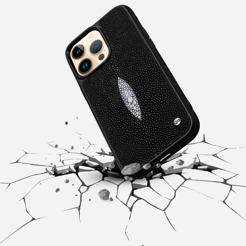 Funda Piel Negra iPhone 14 Pro - Zaraphone