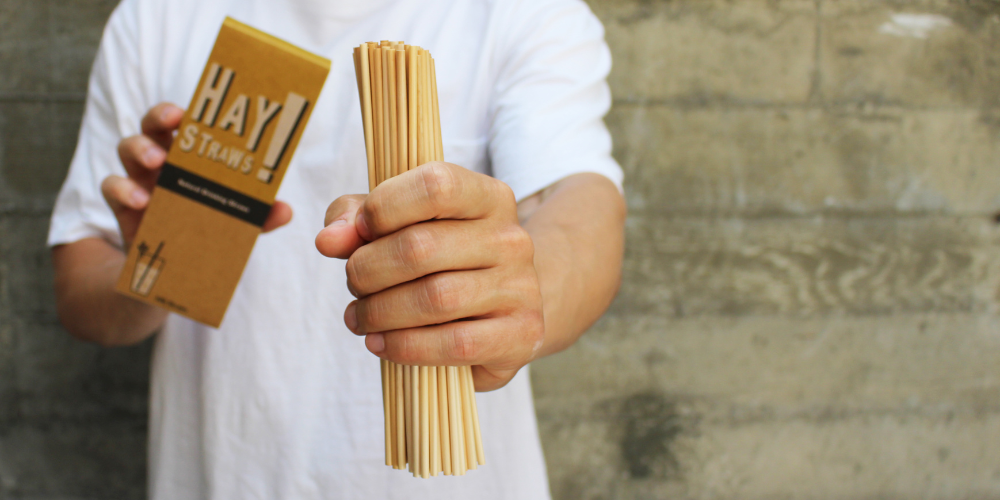 HAY Straws are natural and certified compostable.