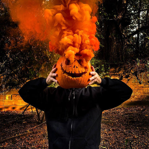 Smoking Pumpkin Head Photo