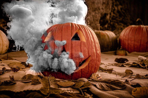 pumpkin head white smoke bomb