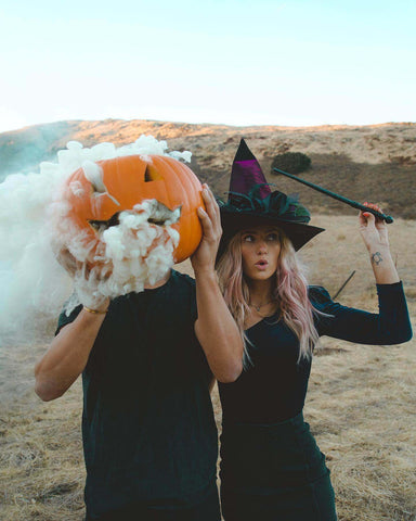 Couple Pumpkin Head Photoshoot