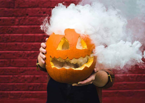 Pumpkin Head Smoke Bomb Photo