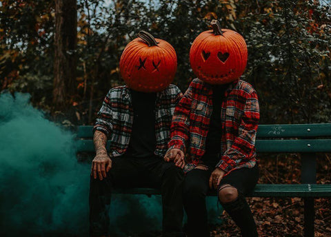 Pumpkin Head Photoshoot Couple