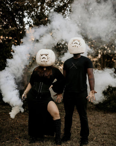 Couples Pumpkin Head Photoshoot