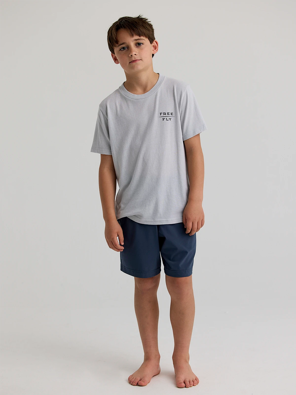 Youth Wild Caught Tee - Heather Aspen Grey
