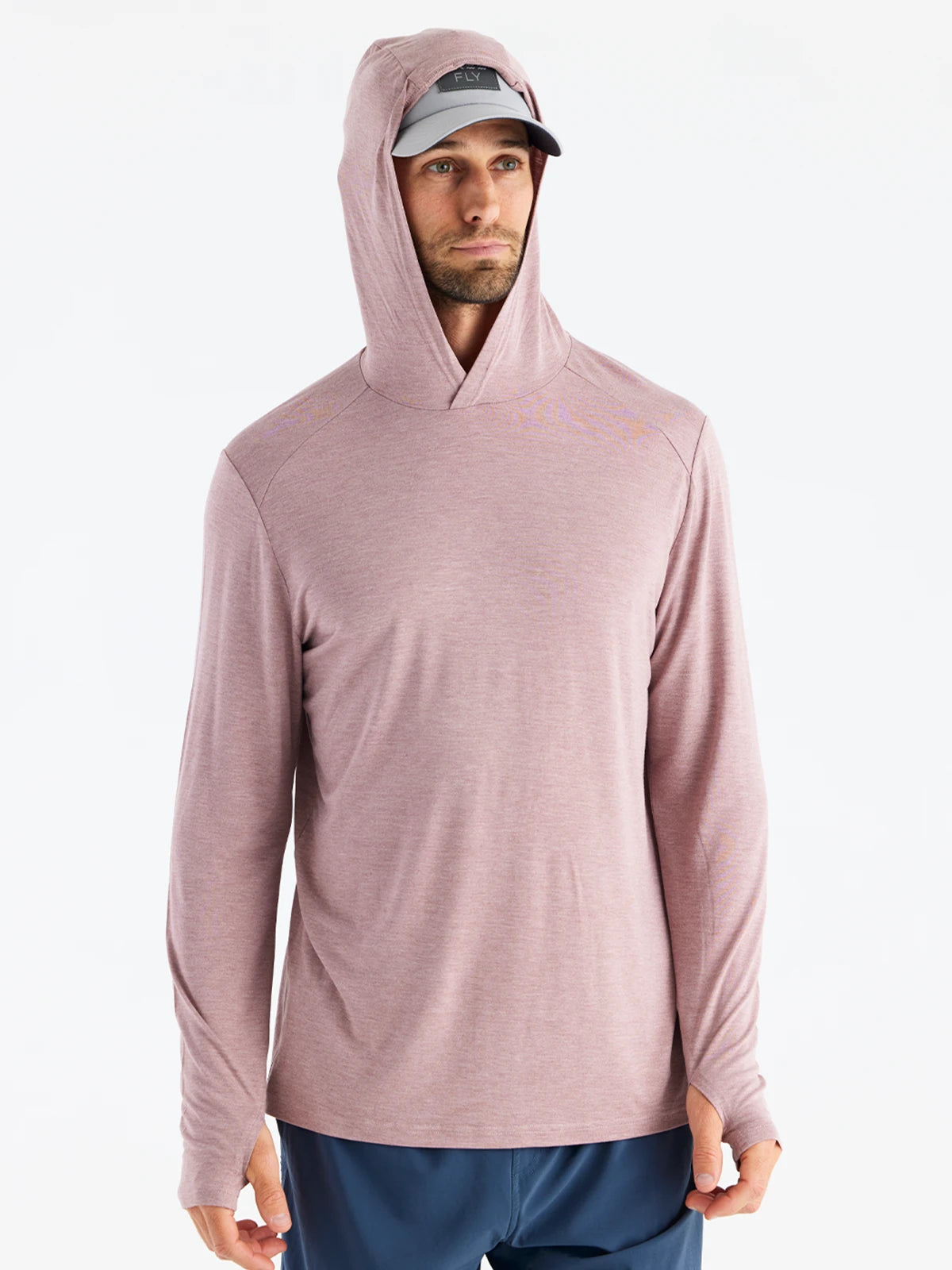 Men's Bamboo Shade Hoodie - Heather Adobe Red