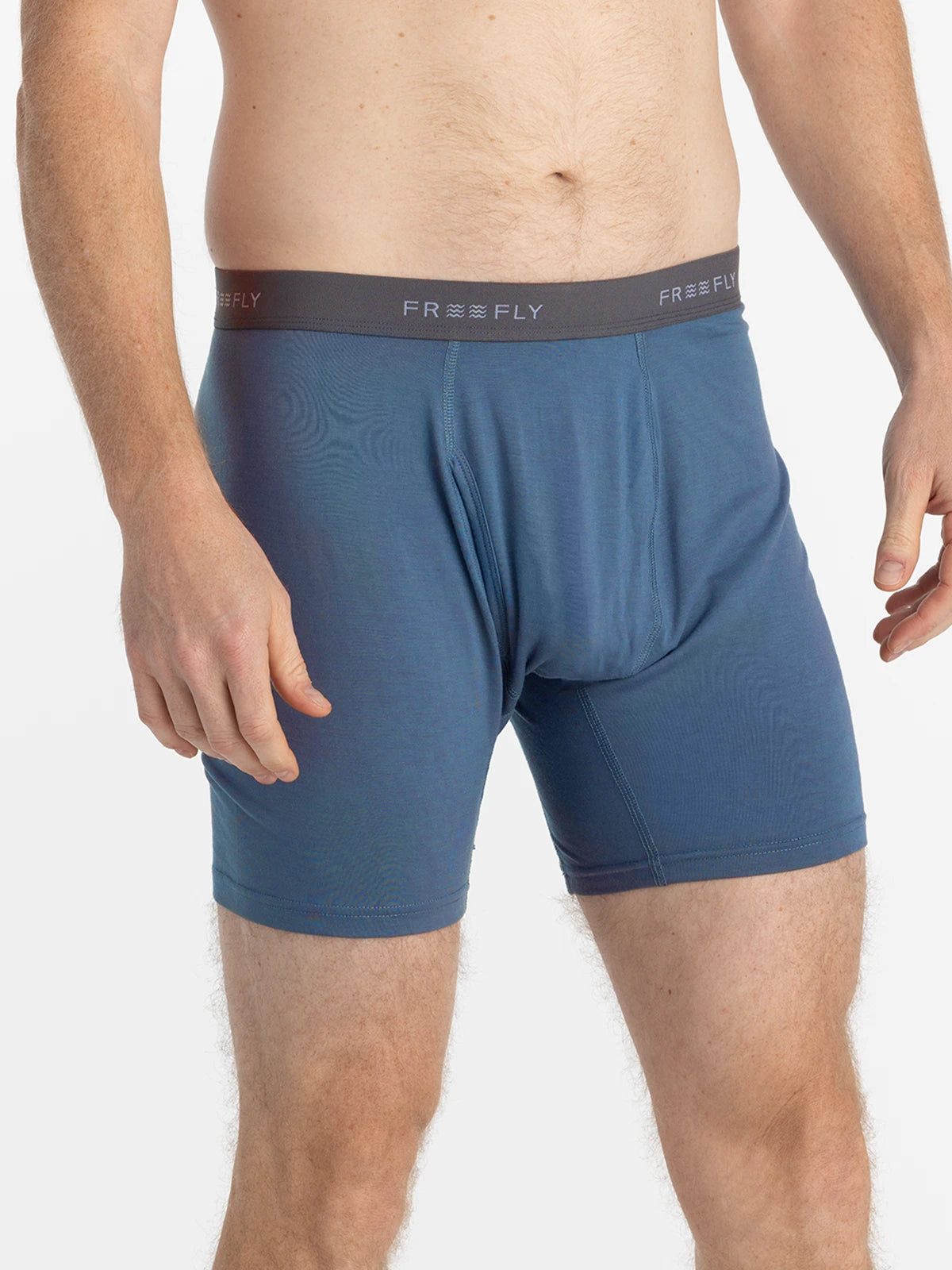 Men's Bamboo Motion Boxer Brief - Slate Blue