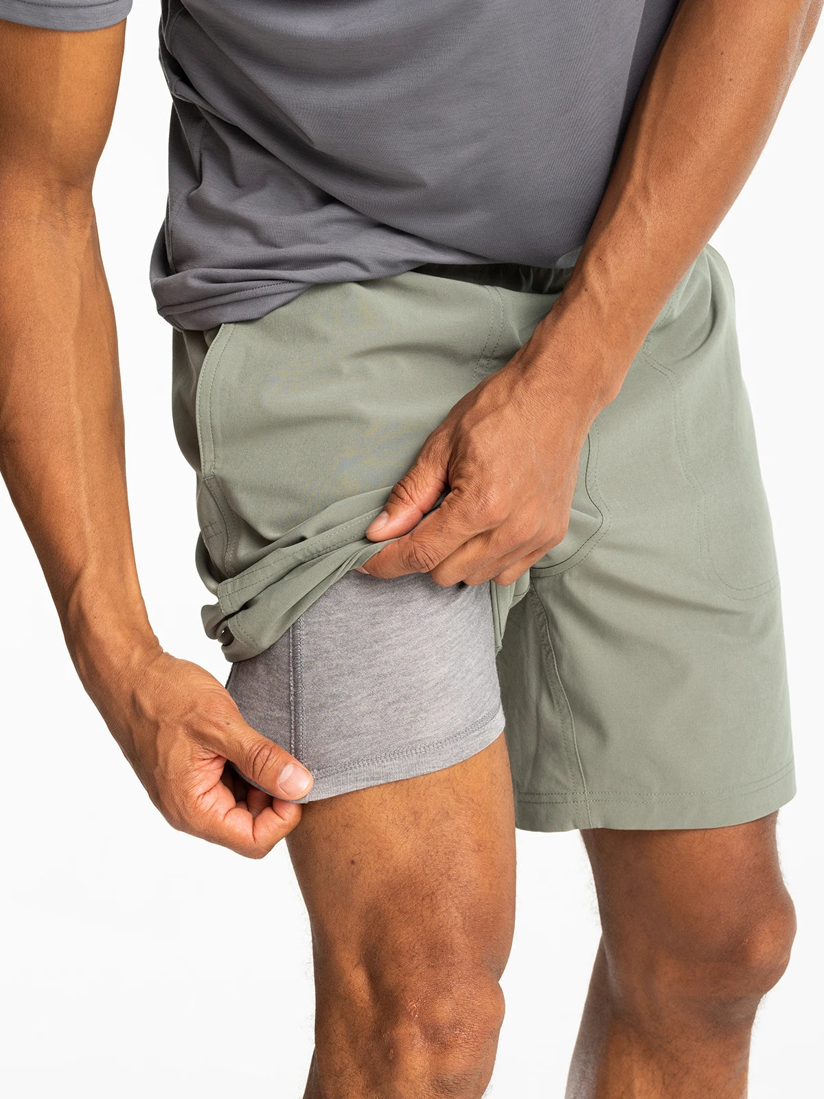 Men's Bamboo-Lined Active Breeze Short – 7" - Agave Green