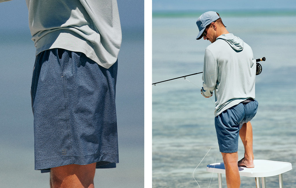 Men's Breeze Short in the Dusk Tidewater Print