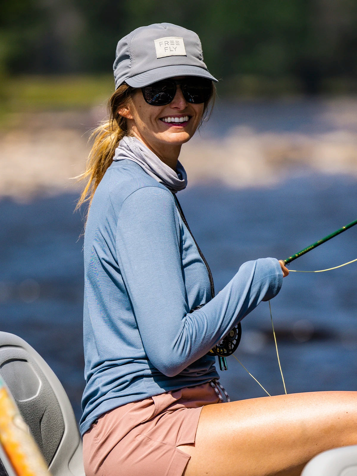 Women's Bamboo Shade Long Sleeve II - Tropic Orange