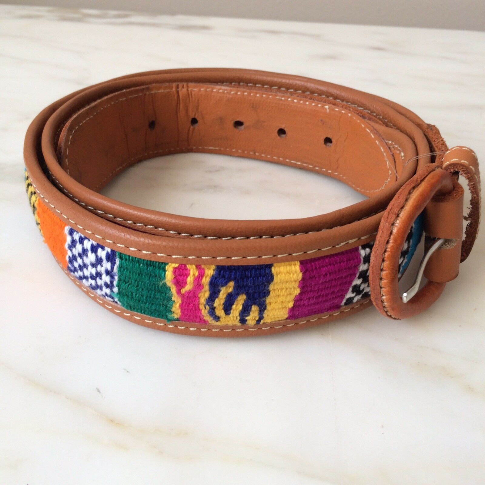 NEW Woven Leather Belt Handcrafted Mexican Cute Gift Handmade Women