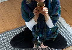 woman drinking herbal tea