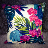 Orchid on White Cushion Cover - Harlan House & Home