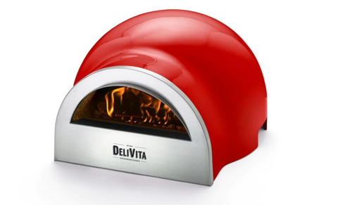 DeliVita Wood-Fired Pizza Oven - Chilli Red | Deluxe Complete Collection