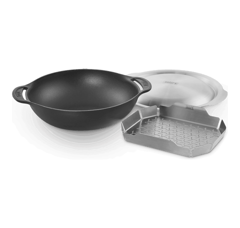 Weber GBS Cast Iron Wok and Steamer | BBQs NZ | Weber NZ | Accessories, cooking surface | Outdoor Concepts