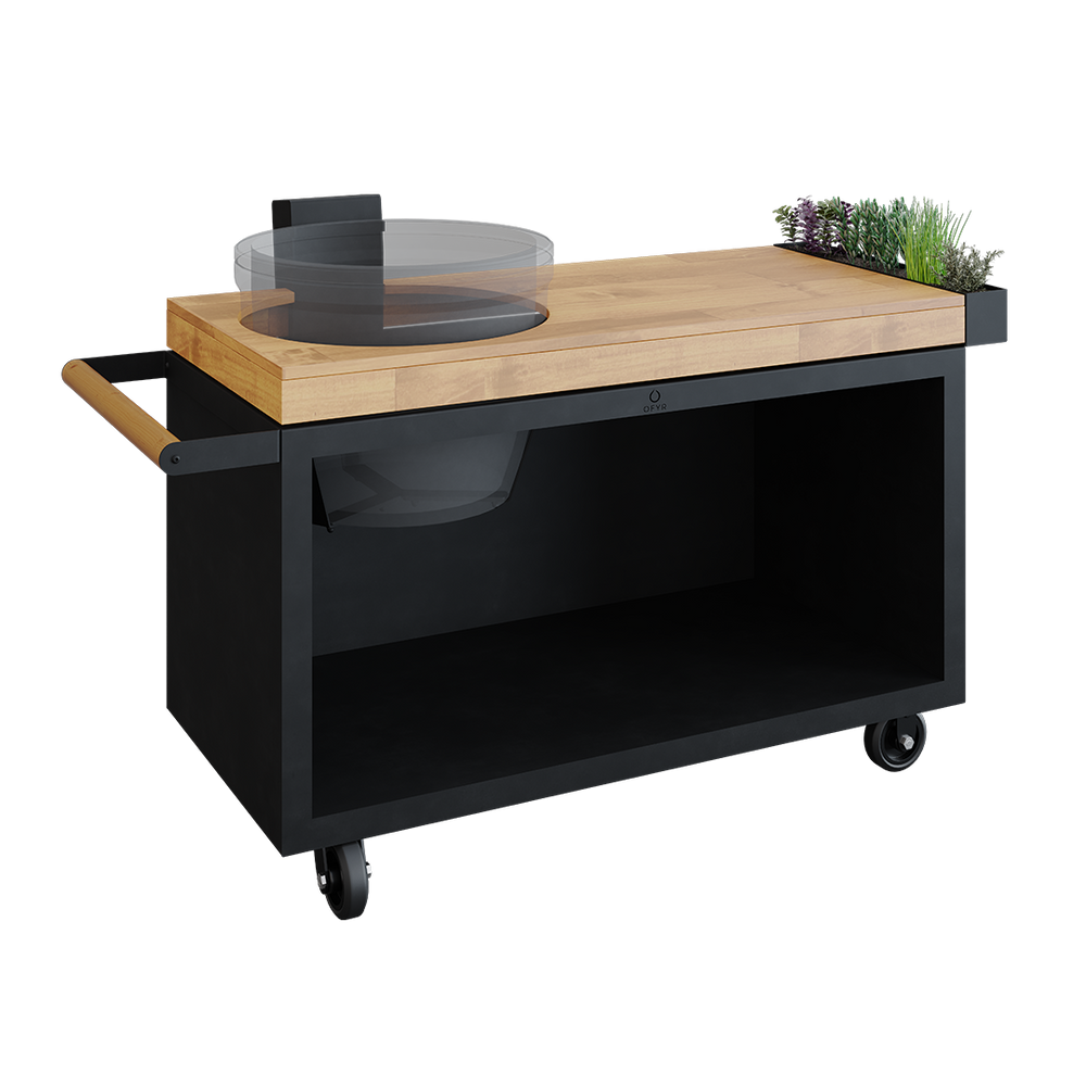 OFYR® Kamado Table Black 135 PRO | BBQs NZ | Ofyr NZ | Accessories, BBQ, Mobile Kitchen, Outdoor Kitchen | Outdoor Concepts