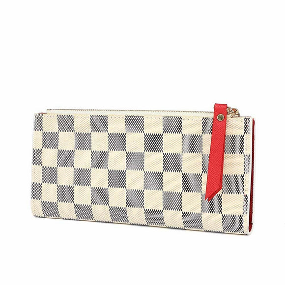 Clemence Louis Vuitton Inspired Purse / Wallet - White Check – Style Of Beyond