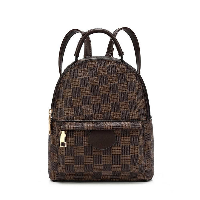 &#39;Quickie&#39; Louis Vuitton Inspired Mini Backpack - Brown Check – Style Of Beyond