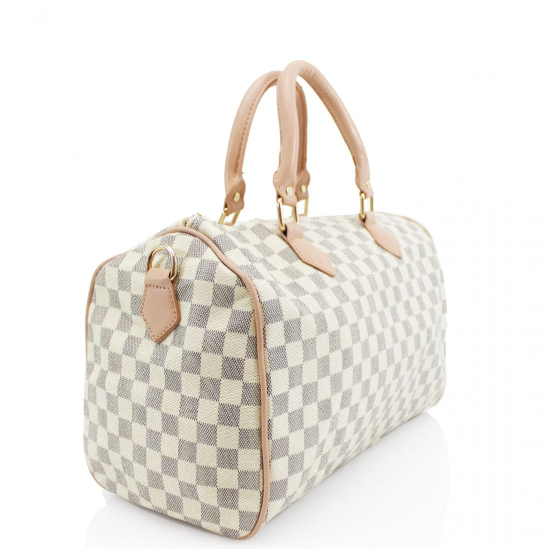 ‘Everyday’ Louis Vuitton Inspired Speedy Bag – White Check – Style Of Beyond