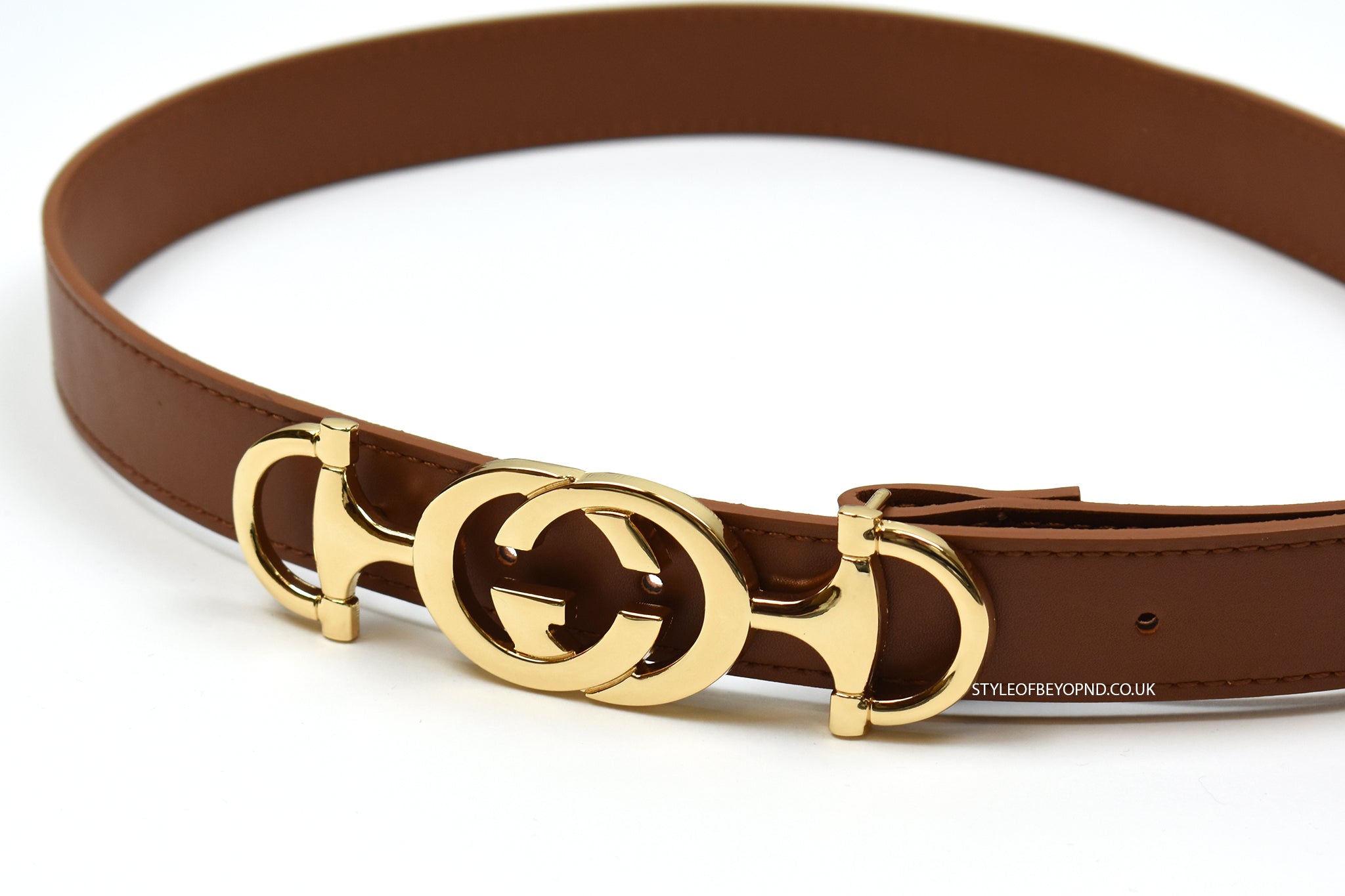 Horsebit Real Leather Gucci Inspired Belt - Tan – Style Of Beyond