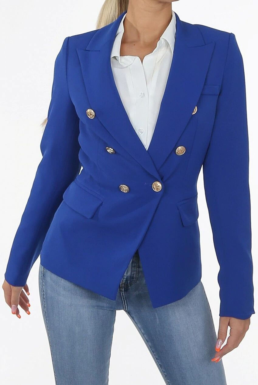 Victoria Balmain Inspired Tailored Blazer - Royal Blue – Style Of Beyond