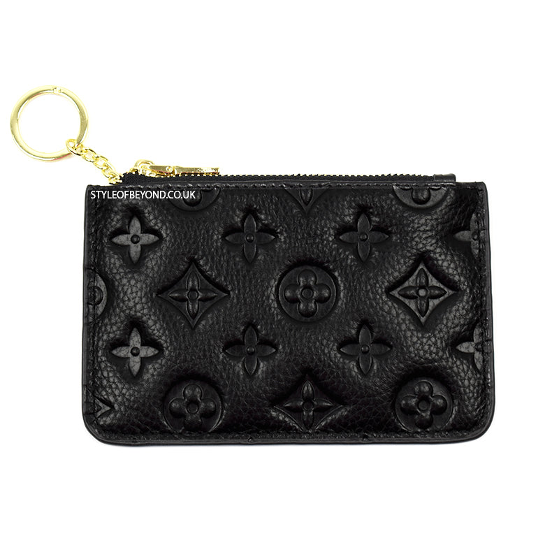 Ines Real Leather Louis Vuitton Inspired Key Pouch - Black – Style Of Beyond