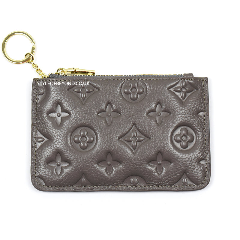 Ines Real Leather Louis Vuitton Inspired Key Pouch - Grey – Style Of Beyond