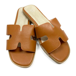 hermes sandals tan