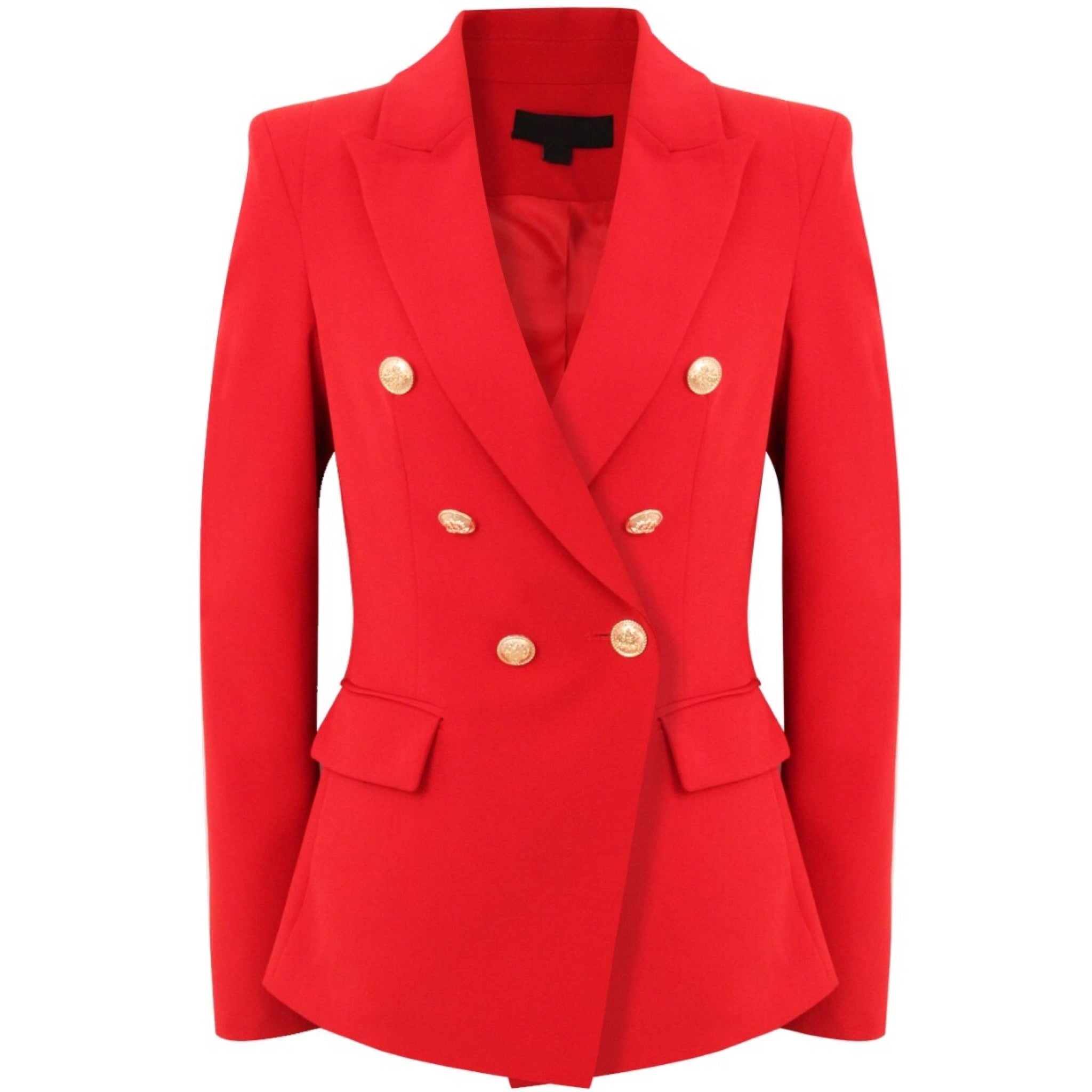 Victoria Balmain Inspired Tailored Blazer - Red – Style Of Beyond