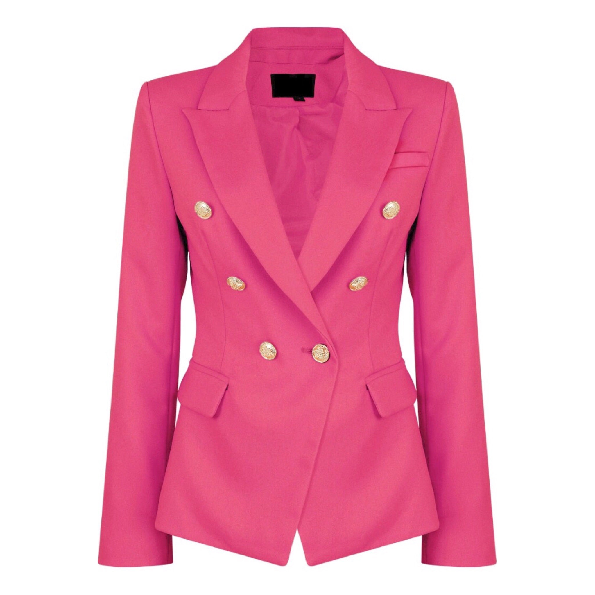 Victoria Balmain Inspired Tailored Blazer - Fuchsia – Style Of Beyond