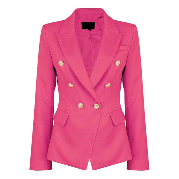 Victoria Balmain Inspired Tailored Blazer - Fuchsia – Style Of Beyond