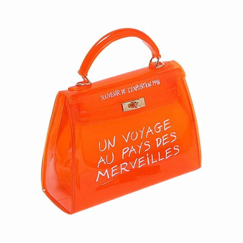 Voyage Clear Mini Hermes Inspired Bag - Orange – Style Of Beyond