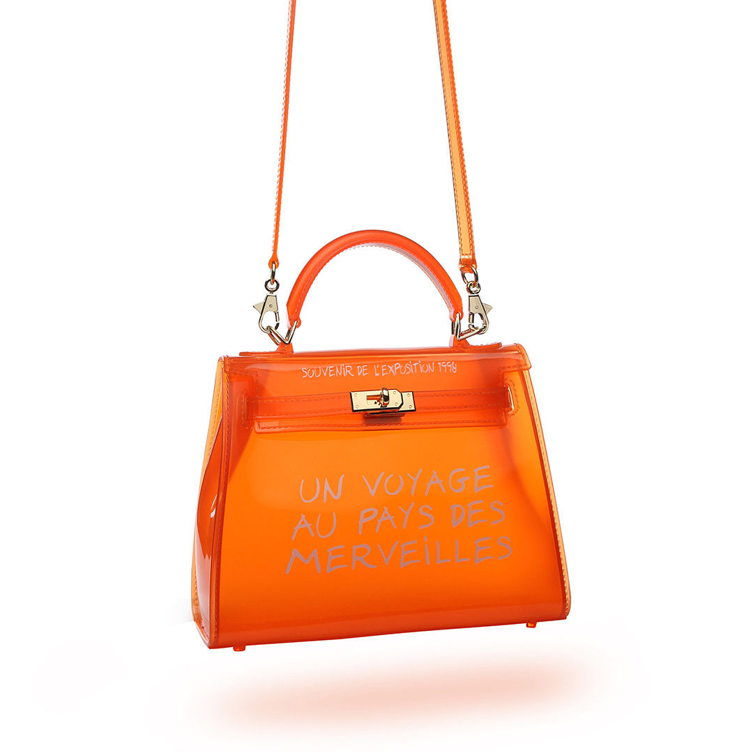 Voyage Clear Mini Hermes Inspired Bag - Orange – Style Of Beyond