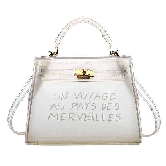 clear hermes inspired bag