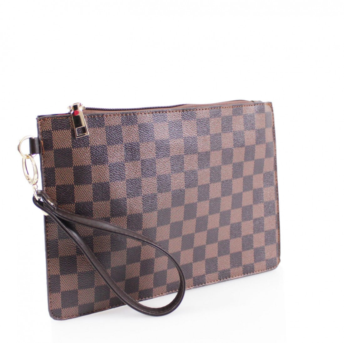 Margot Louis Vuitton Inspired Clutch Bag - Brown Check – Style Of Beyond